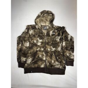 Vintage RARE The North Face APEX Cryptic zip hoodie brown Size M Gorpcore Y2K